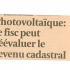 Photovoltaïque : le fisc peut réévaluer le revenu cadastral